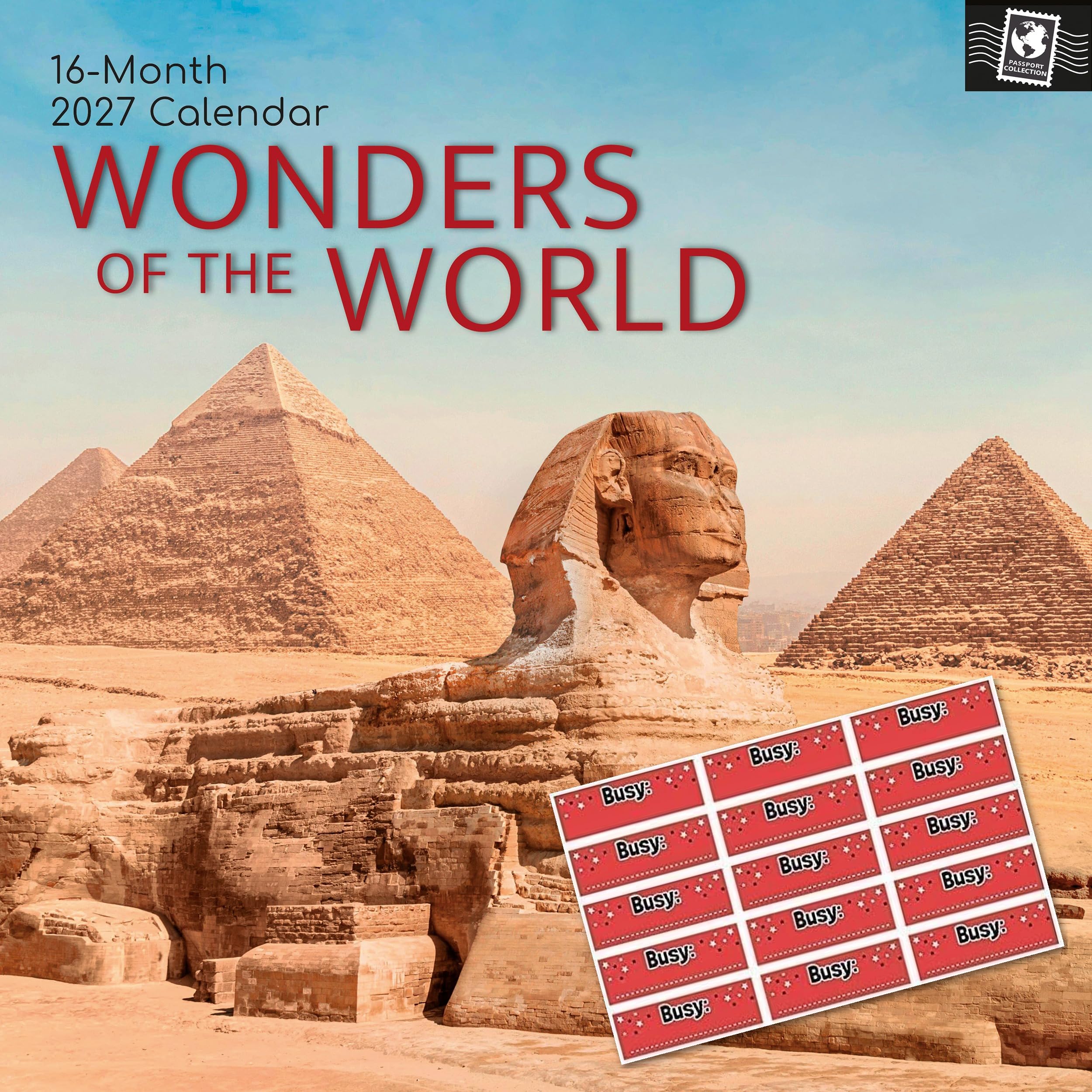 TGSC | Wonders of the World 2027 Calendar with Stickers | Home Planner