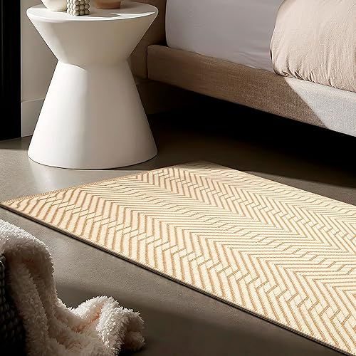 Miniatura 4 de THE BEER VALLEY Alfombras de yute de algodón, 24 x 72 pulgadas, color blanco natural, 50 % algodón, 50 % yute