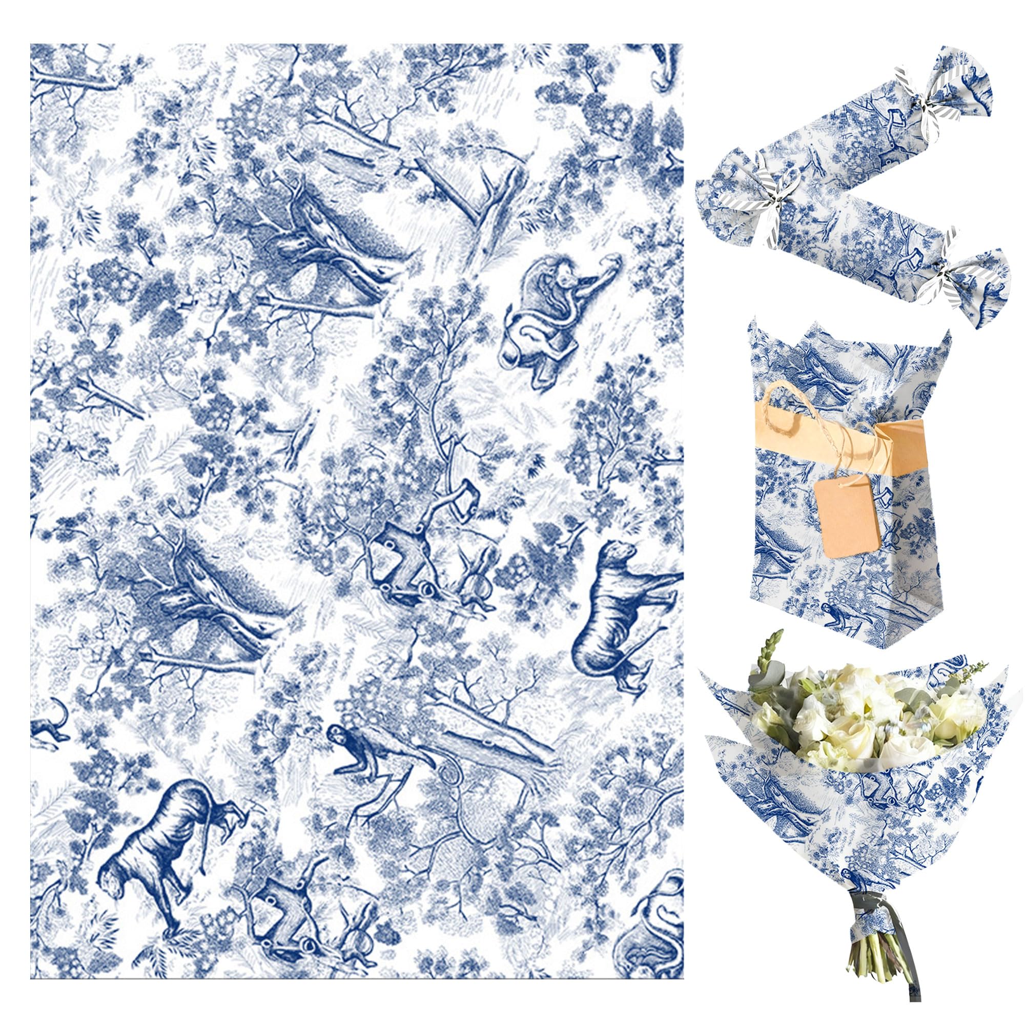 JeVenis Blue French Tissue Paper Gift Wrapping Paper