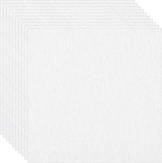 10 Pcs Pre Cut Embroidery Cloth, White Embroidery Fabric Squares Embroidery Cloth Fabric Cross Stitch Cloth for Garment Craft Home Decoration and Sewing DIY Crafts (7.9 × 7.9 inches)