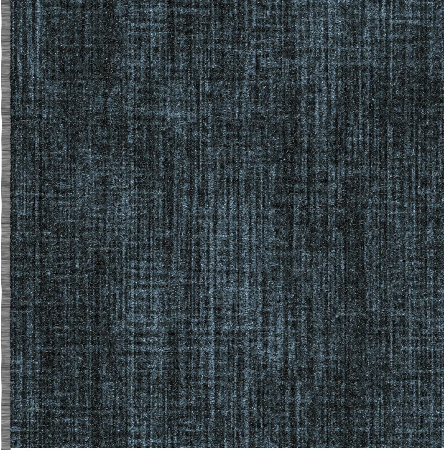 Ottomanson Kitchen Runner Rug 1'10.5" x 6' – Machine Washable Soft Non-Slip Rug, Quick Dry Low Pile Carpet for Kitchen, Bathroom & Entryway, Solid Charcoal Navy