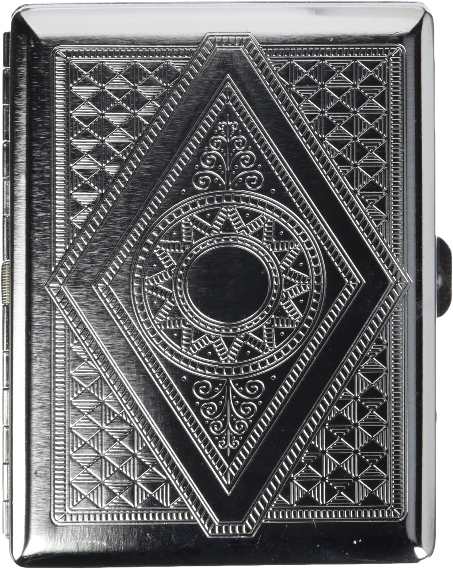 Victorian Era Crush Proof Chrome Cigarette Case (Hold King Size and 100mm)