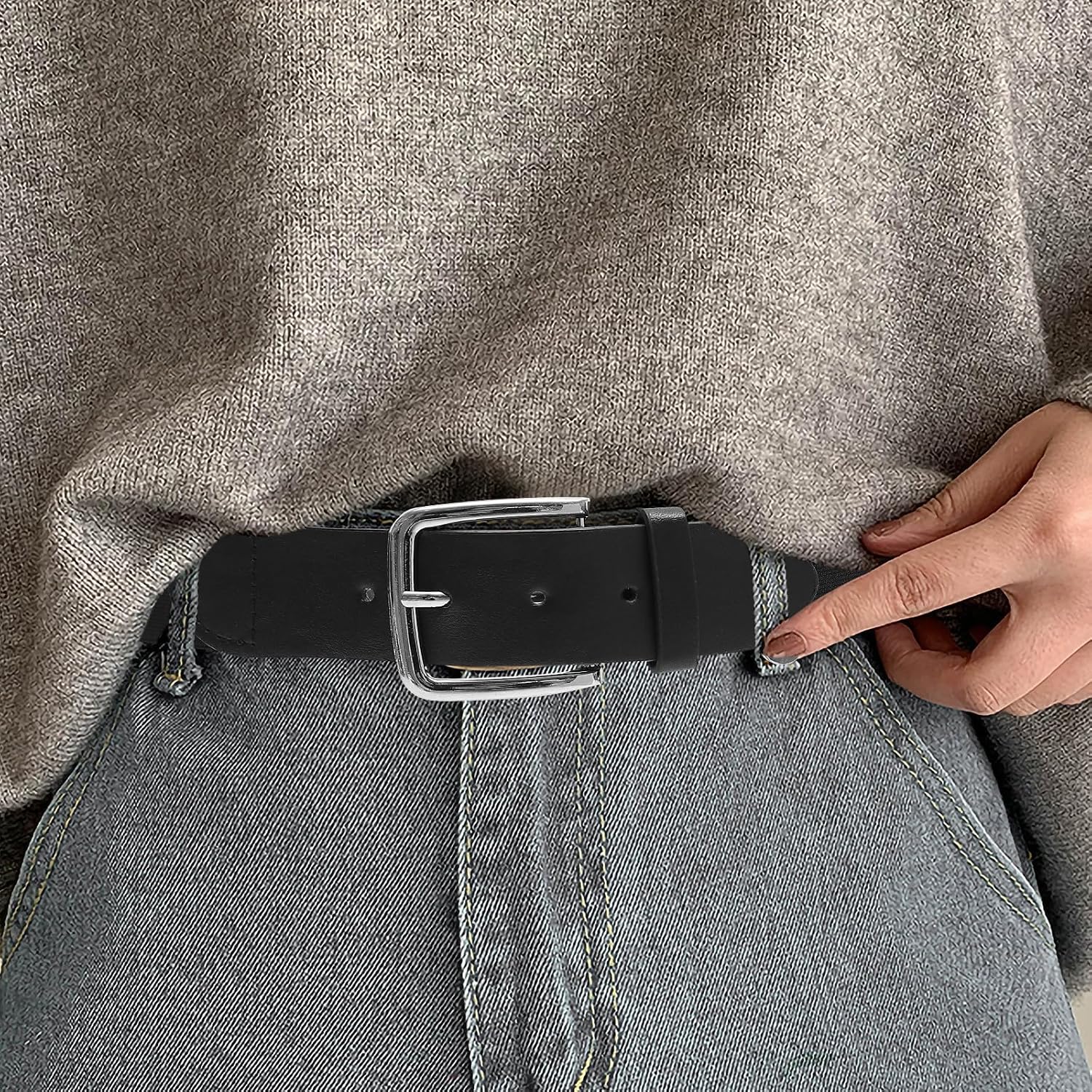 Baseball Belt for Men and Women Stretch Elastic Softball Sports Belt Black Adjustable Outdoor for Youth and Adults