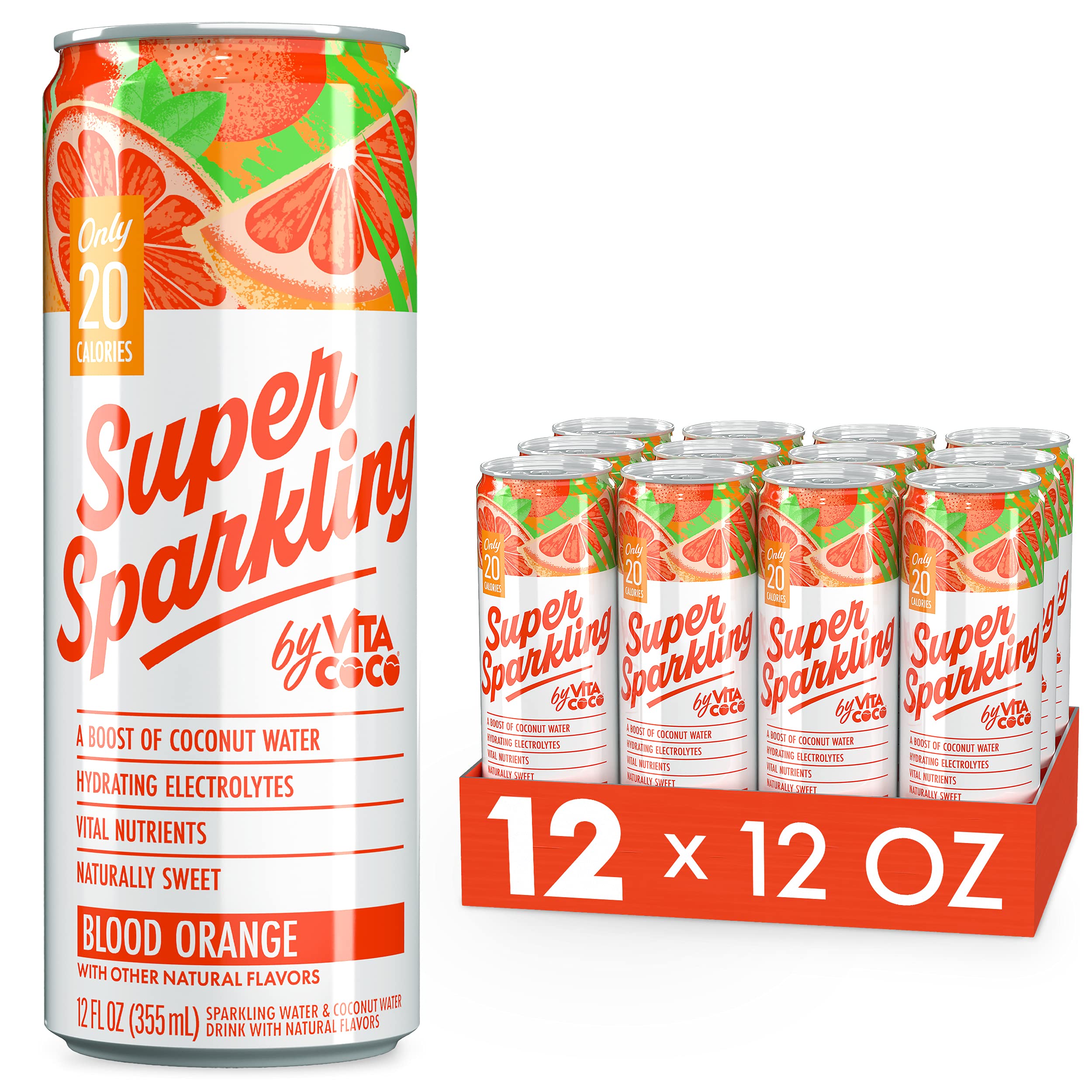 Buy Vita Coco Super Sparkling Water, Blood Orange Boosted with
