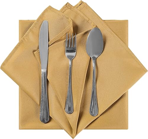 Miniatura 4 de Cloth Napkins 17x17 inch Washable Polyester Dinner Napkins Soft Table Napkins for Wedding Party Dining Banquet(Black,25PCS)