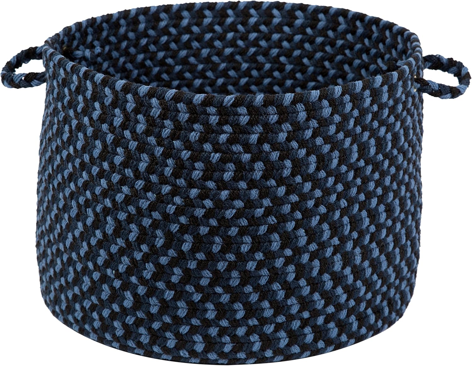 Rhody Rug Mayflower MF13 Old Glory 18" x 12" Basket - Braided Woven Basket for Blanket Storage - Decorative Basket for Home Decor, Throw Basket for Laundry, Nursery and Kids Toy Chest - Made in USA