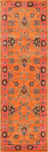 Miniatura 3 de nuLOOM SPRE21A tapete Montesque tejido a mano de 100% lana, Lana, Anaranjado