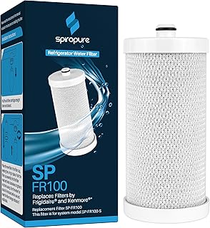 SpiroPure SP-FR100 NSF Certified Refrigerator Water Filter Replacement for WF1CB, WFCB, R-9910, 9910, 9913, NGRG-2000, RG-100, RC-200, RF-200, 46-9910, 46-9913, 240394501 (1 Pack)