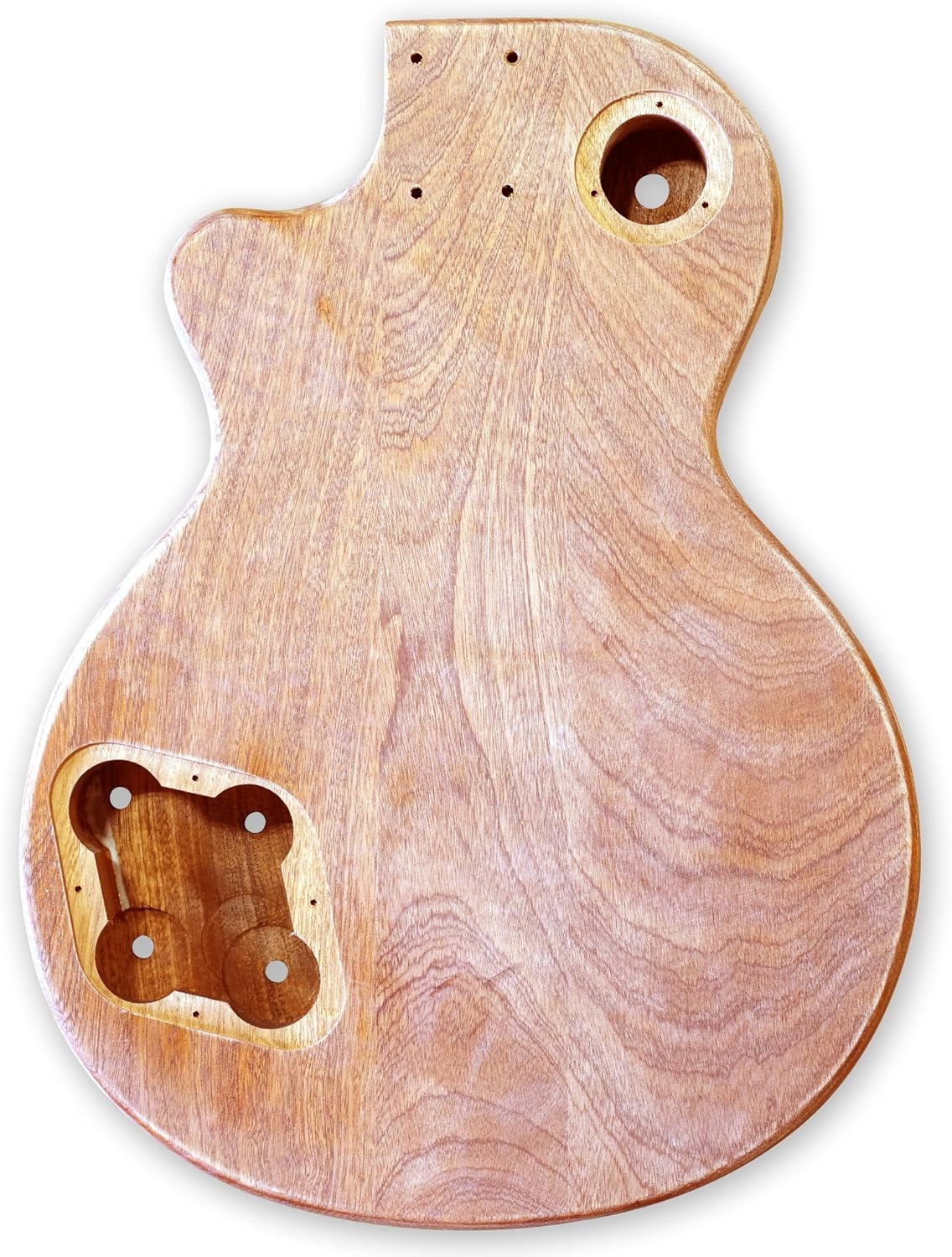 BexGears DIY Electric Guitar Kits engraved surface Okoume wood Body curved top with mahogany veneer cover maple neck & composite ebony fingerboard