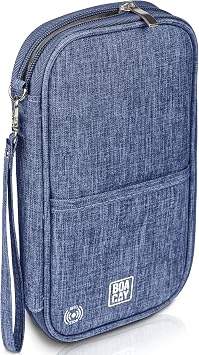 BOACAY Family Passport Holder, RFID Travel Wallet for Women & Men, Document Organiser, Holiday Essentials & Waterproof Cover for Tickets, Money, Cards