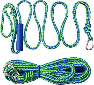 PWC Docking Lines Boat Rope, 7FT 10FT 14FT Mooring Dock Tie Boat Accessories for Jet Ski Pontoon, Kayak Tow Rope with 316 Stainless Steel Clip