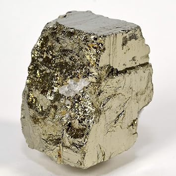 44mm Peruvian Pyrite Cube Natural Golden Crystal Geode Sparkling Mineral Cluster Polished Stone Fools Gold