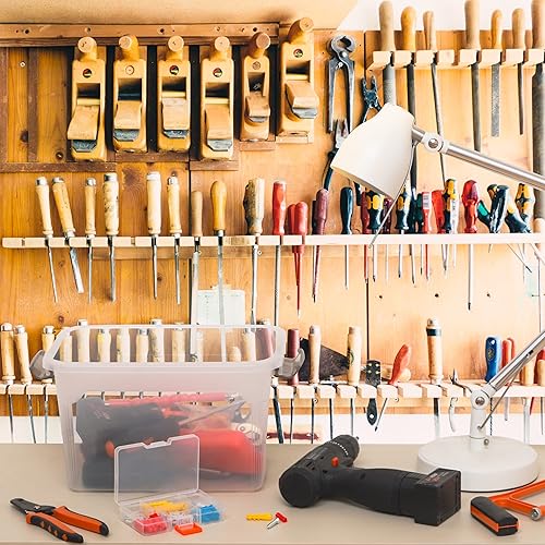 Miniatura 9 de Citylife - Paquete de 4 contenedores de almacenamiento de 8.5 cuartos de galón con tapas, contenedores de plástico transparente con mango gris,