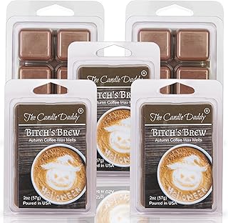 The Candle Daddy Bitches Brew - Coffee - Maximum Scented Wax Cubes/Melts- 5 Packs -10 Ounces Total- 30 Cubes