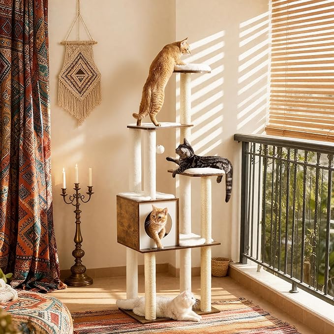 Árbol para Gatos Feandrea Moderno 64.6 Pulgadas miniatura 10