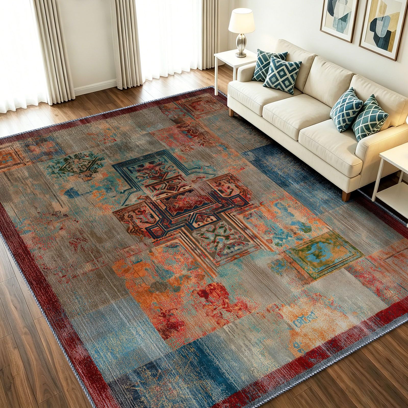 Tapis anti-dérapant et lavable 160x230 résistant aux taches