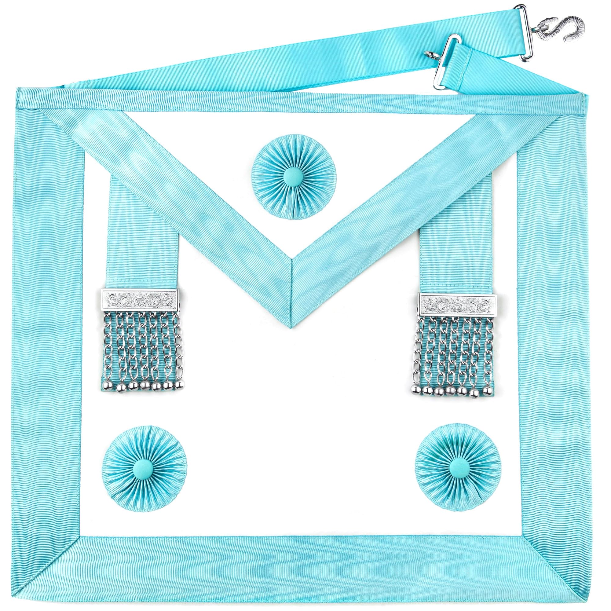 Telsa Uk White Masonic Regalia - Leather Master Masons Apron - Premium Authentic 3Rd Degree Freemason Apron