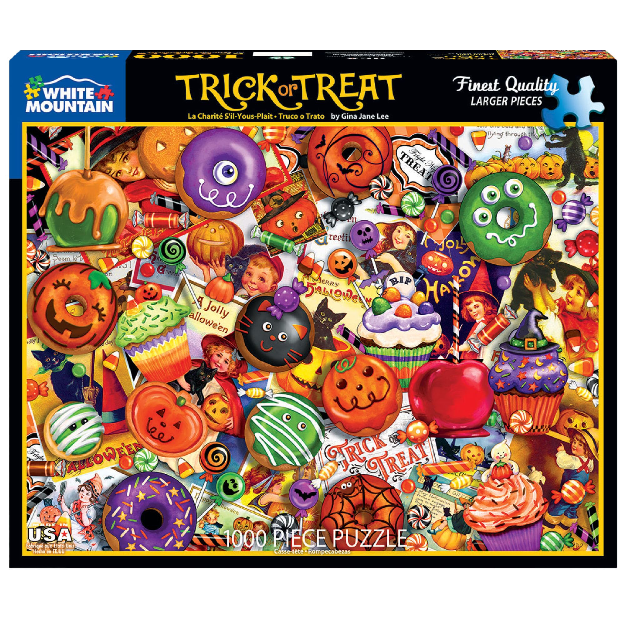 White Mountain Trick or Treat Halloween Puzzle 1000 Pezzi Puzzle per Autunno e Autunno