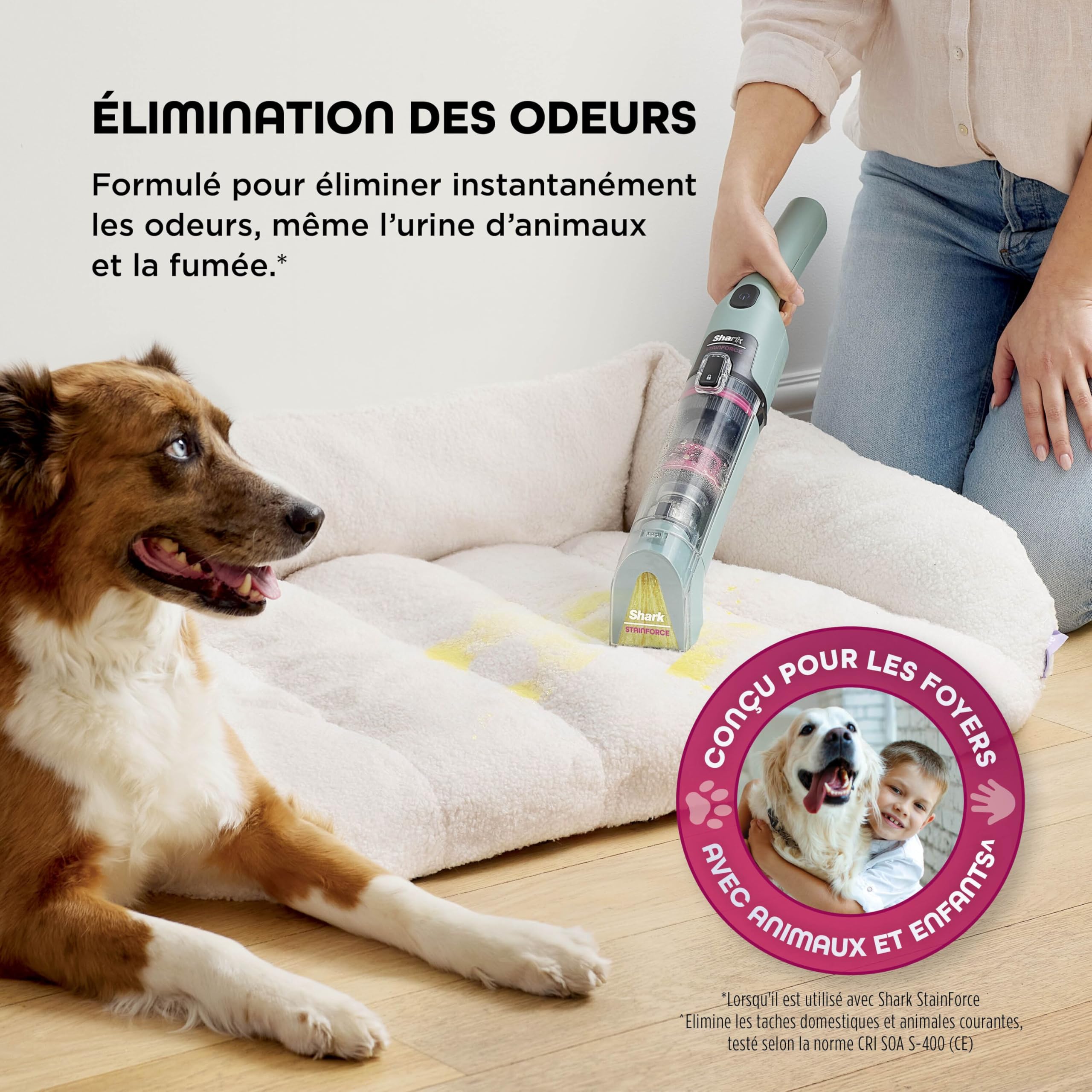 Shark StainForce – Recharge détachante de solution à double formule, pour lutter contre les taches tenaces et éliminer instantanément les odeurs, 1 x 500 ml, XSKHXCM500EU