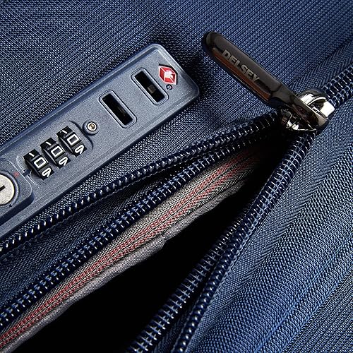 Miniatura 8 de DELSEY Paris Helium DLX Softside - Maleta expandible con ruedas giratorias, Azul marino, Helium Dlx Softside - Equipaje expandible con ruedas
