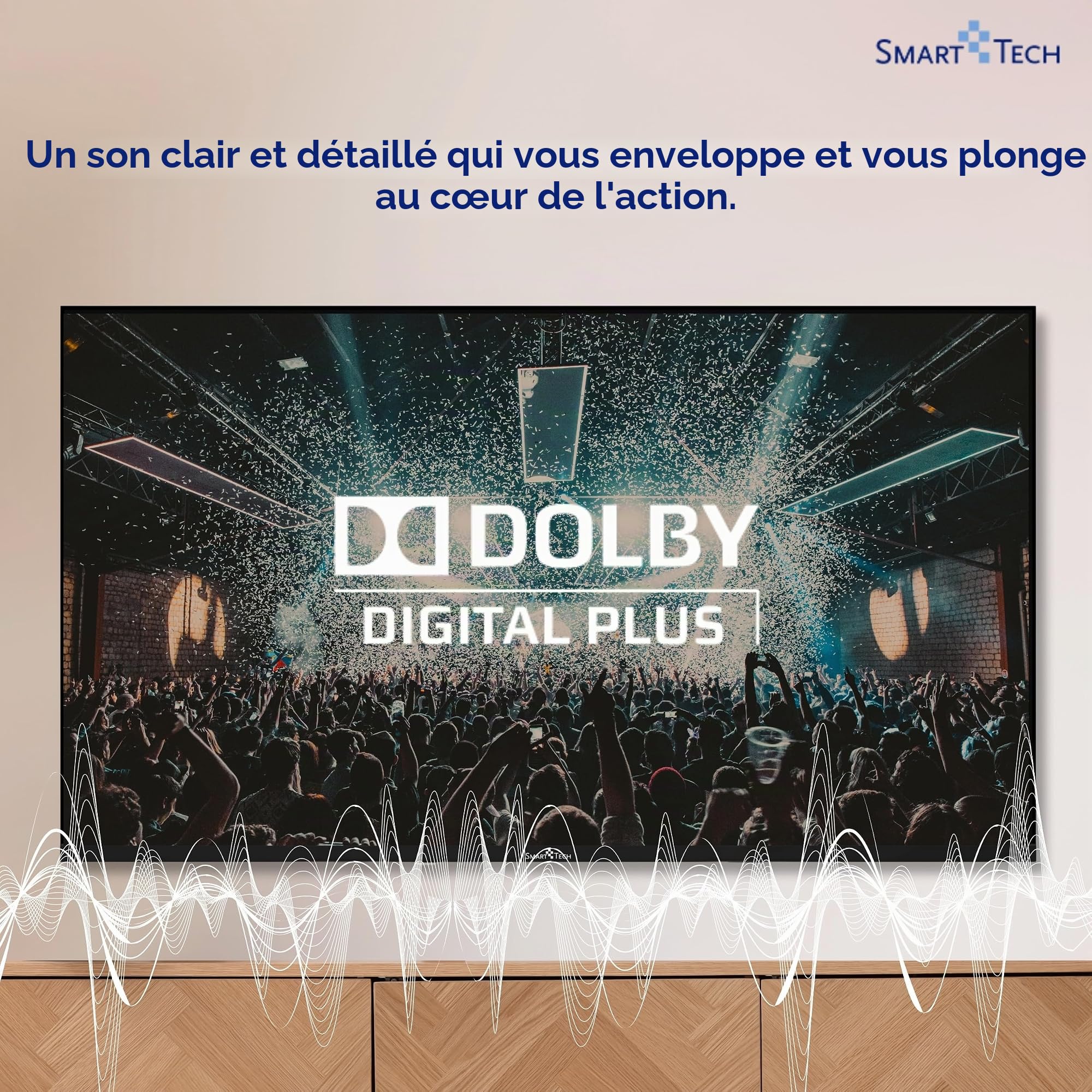 Smart Tech QLED 43QG06V2 Téléviseur Google TV HDR avec résolution 4K UHD, Bluetooth et Triple Tuner, Smart TV 43QG06V2 (2026)