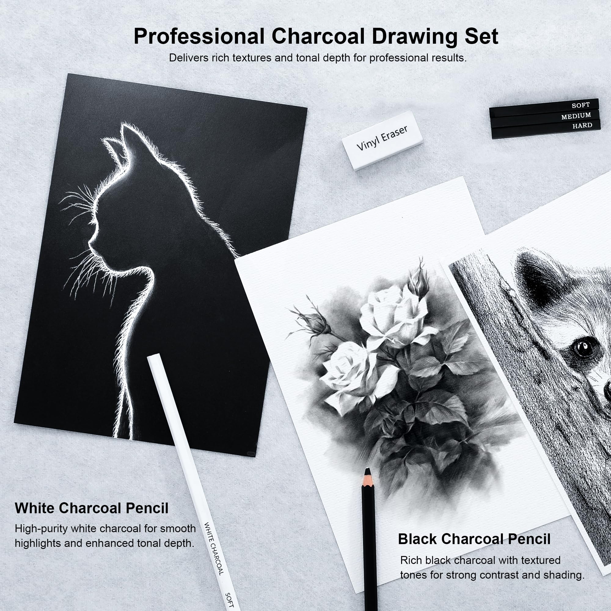 Kird Barken Drawing Sketching Pencil Set, 33 Piece Pro Art Pencil