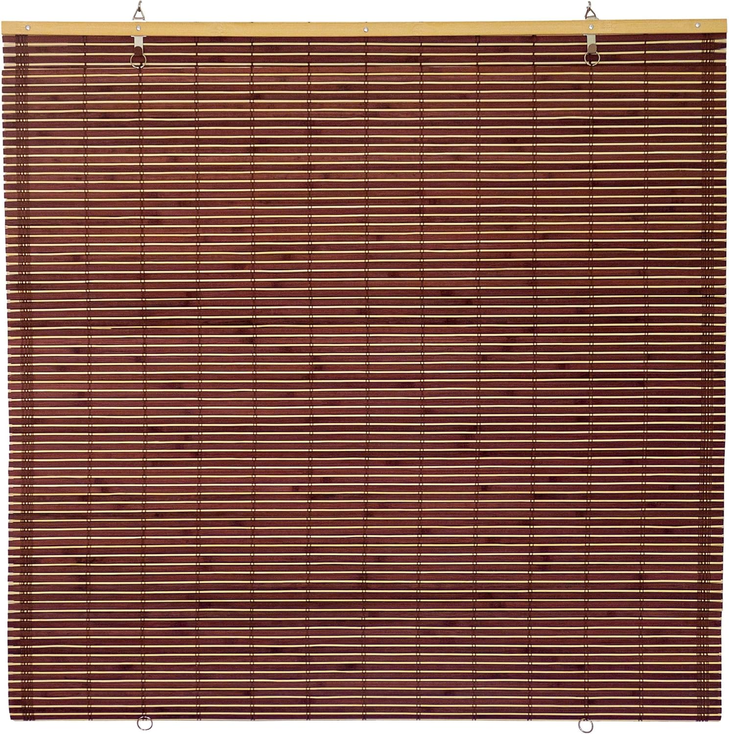 ORIENTAL Furniture Bamboo Cordless Window Shade Mahogany