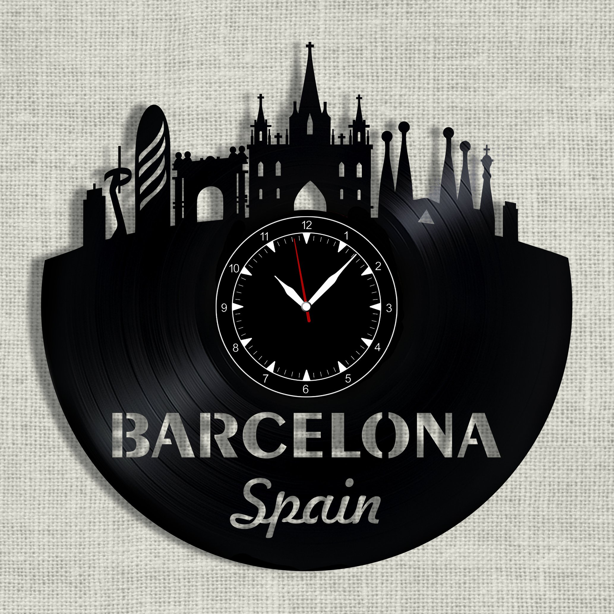 Buy SofiClock Barcelona City Vinyl Record Clock 12", The Best Gift for