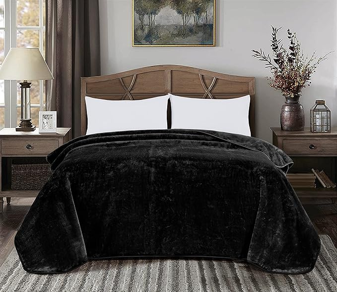Chezmoi Collection Heavy Single Ply 9 Lbs Korean Style Faux Mink Blanket, 750GSM