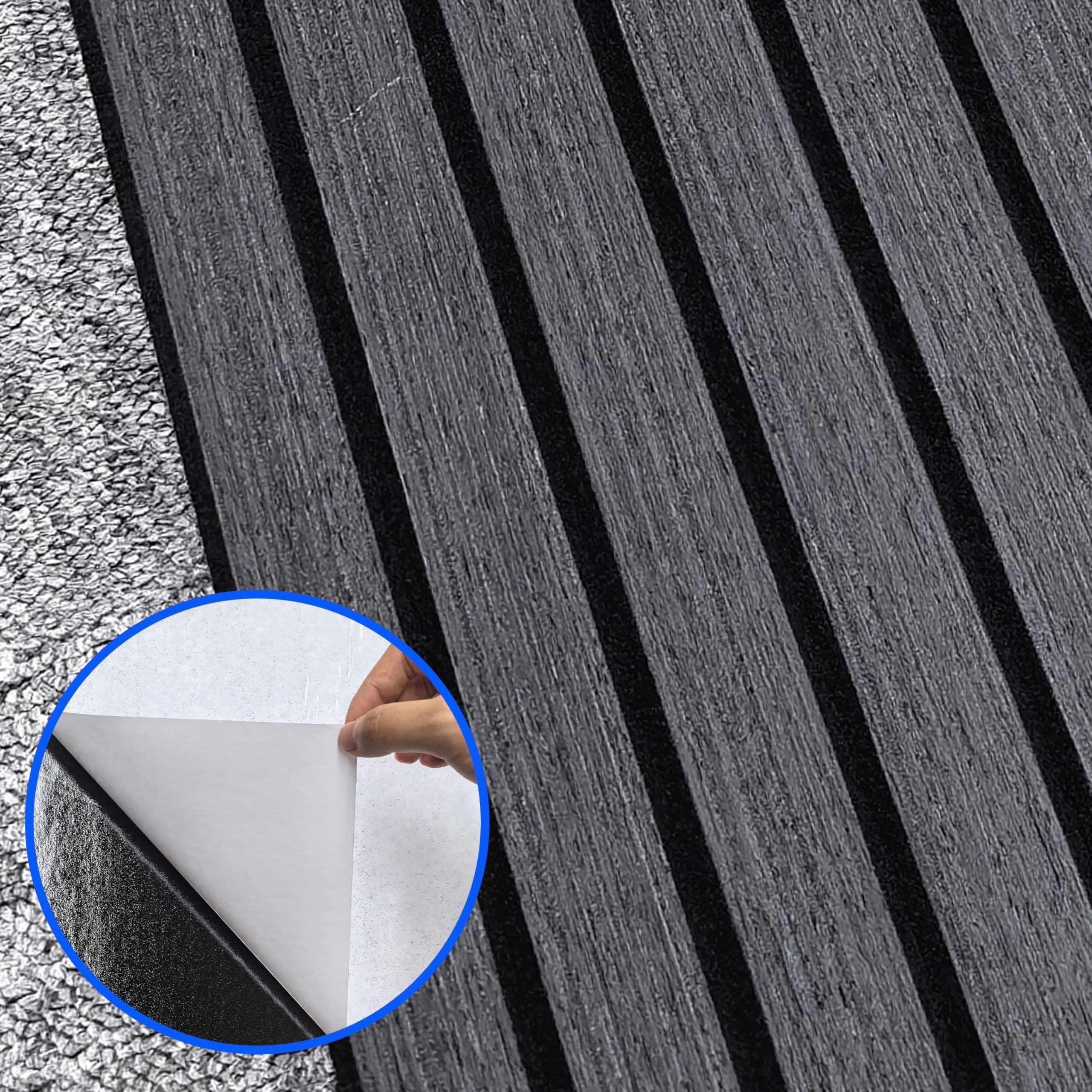 Akustyczne panele ścienne do odklejania i przyklejania, dźwiękoszczelne panele 3D na ściany/sufit (109 cm x 30 cm), samoprzylepne dekoracje wnętrz, czarne