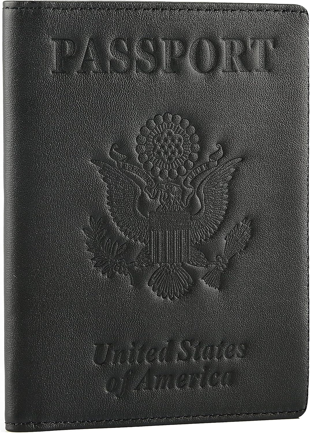  | Oakxco Passport Travel Wallet and Vaccine Card Holder Combo, RFID Blocking Passport Holder, Genuine Leather Passport Wallet for Men Women, Carbon Fiber Blue, 1pc | Passport Wallets