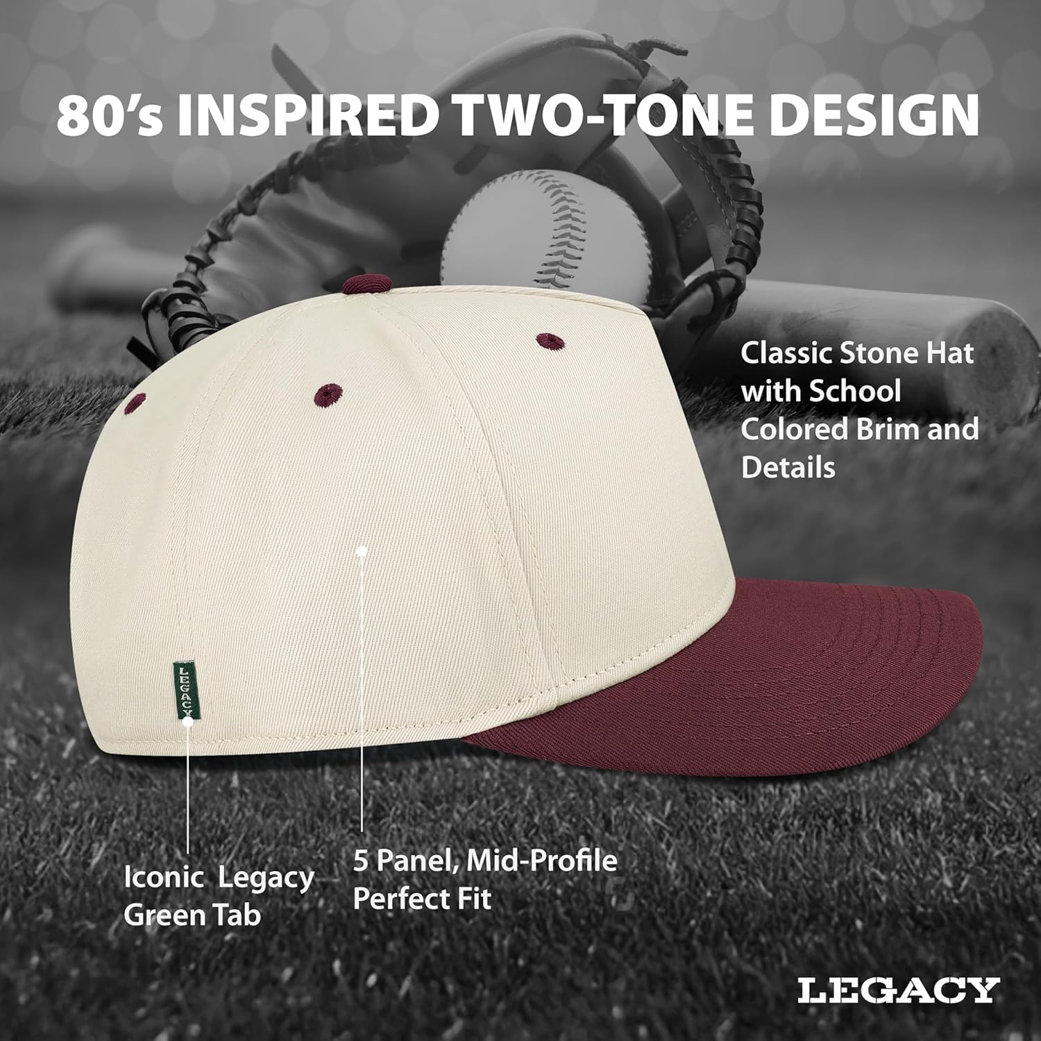 Legacy NCAA Officially Licensed Baseball Hat, Lightweight Cap for Men & Women, HTA, One Size Fits Most, Adjustable Closure - Image 4