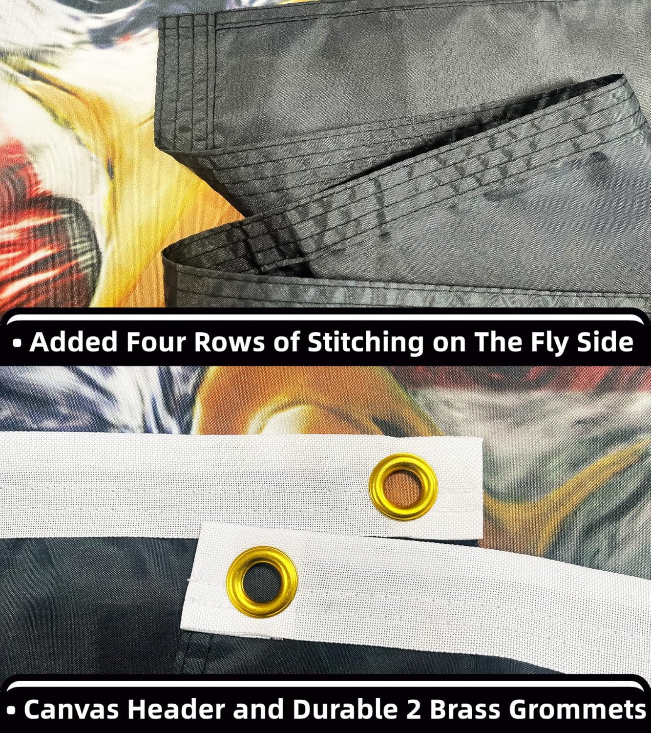 American Flag Bald Eagle 3x5 Ft USA Vintage Color Flags, Double Sided Print and Garden Flags 12×18 Inch for Outdoor Indoor Decor Patriotism Flag - Image 2