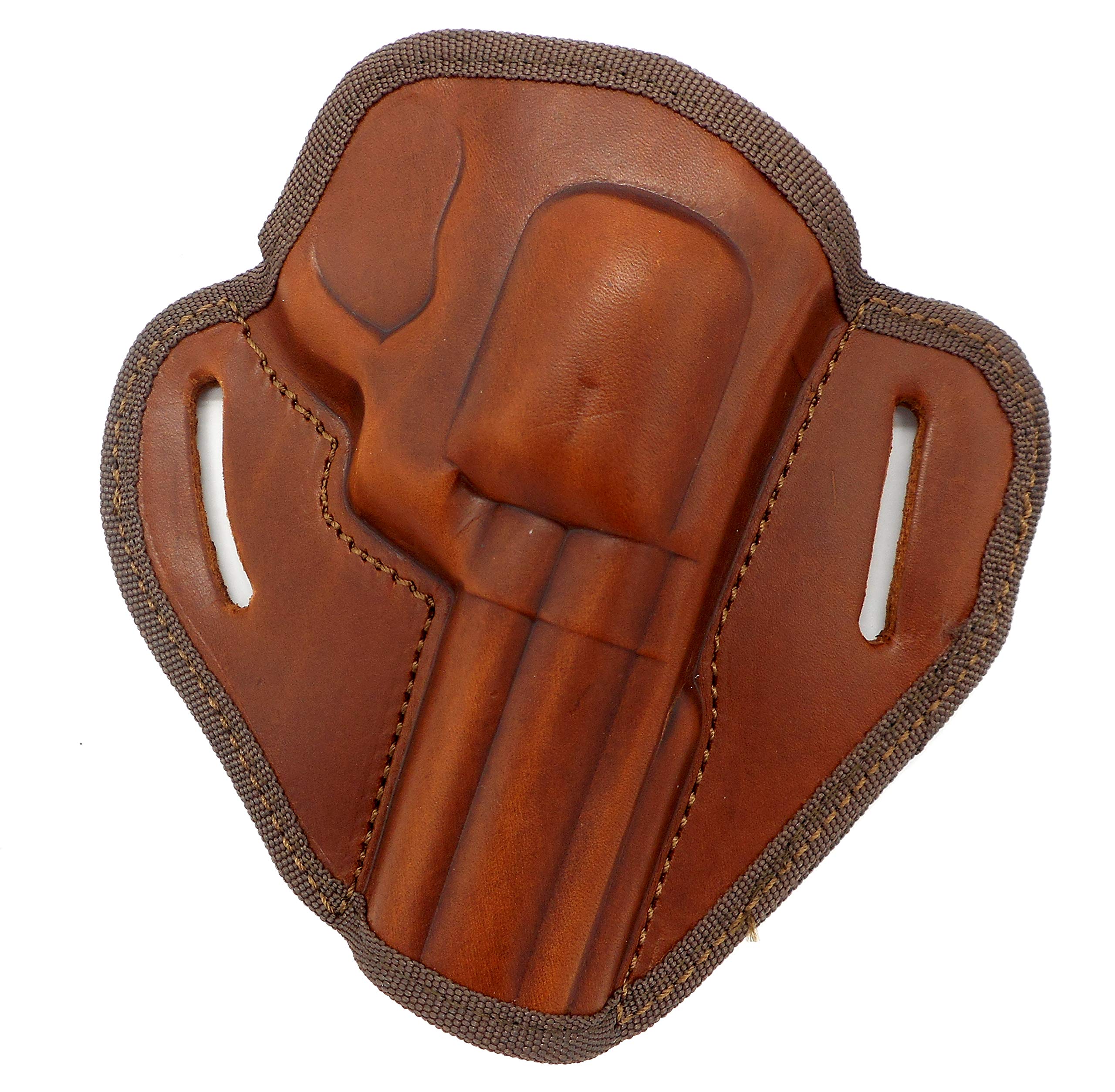 CEBECI ARMS Brown Leather Open Top Right Hand Belt Holster for Taurus Tracker 44 Five/SIX-Shot Revolver, 4" Barrel