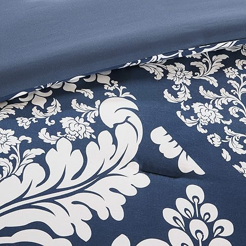 Miniatura 10 de Madison Park Vienna - Juego de edredón de algodón satén, transpirable, funda suave, de moda, ropa de cama acogedora alternativa al plumón para todas