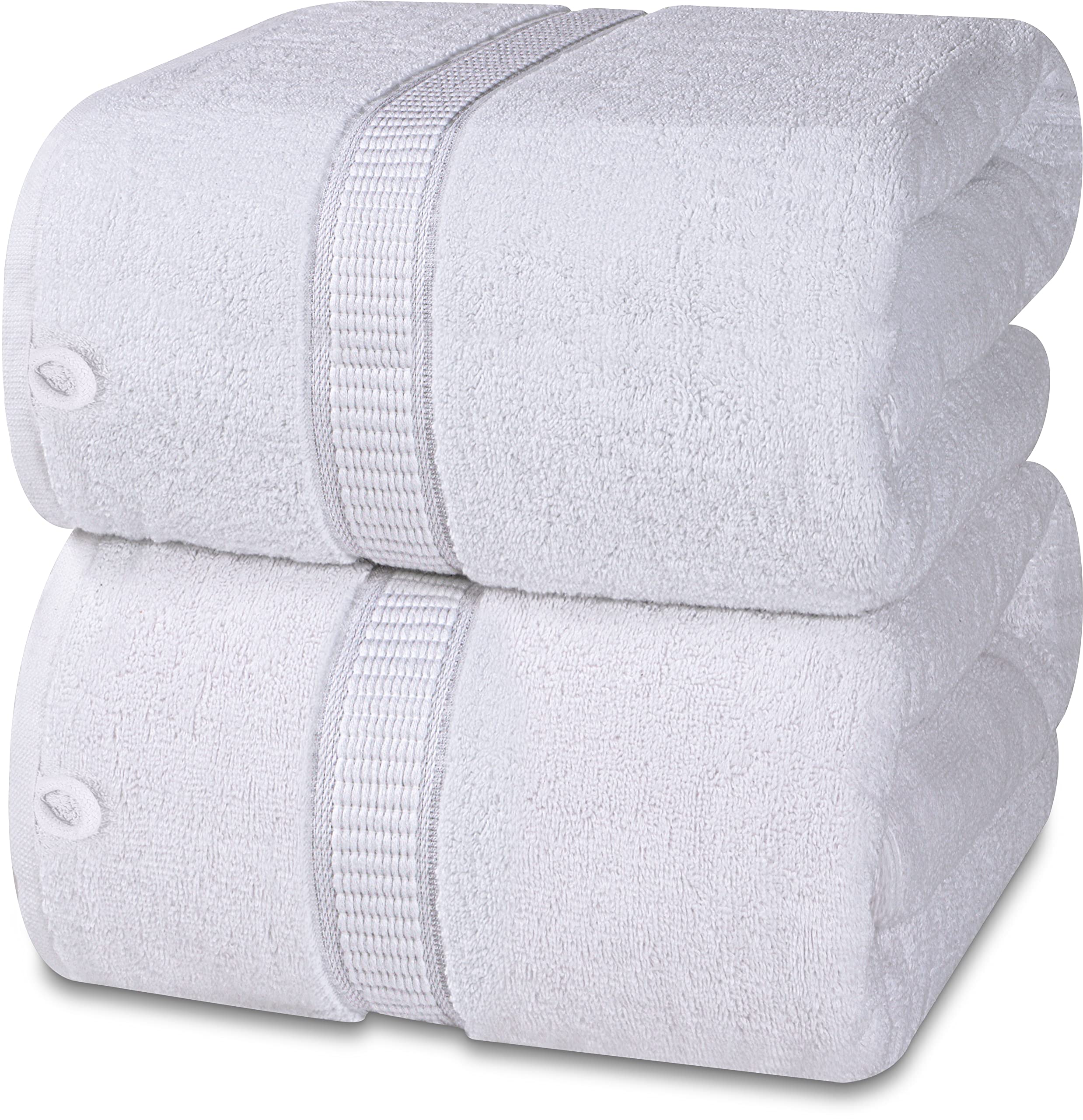Utopia Towels - Premium Jumbo Bath Sheet (90 x 180 cm, 8 Pack) - 100% Ring Spun Cotton Highly Absorbent and Quick Dry Extra Large Bath Sheet - Super Soft Hotel Quality Towel (White)
