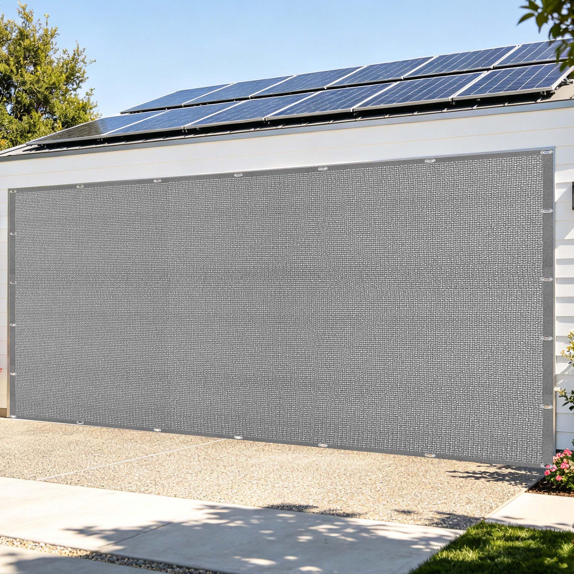 Voile d'ombrage rectangulaire 3x4m gris clair anti-UV avec œillets pour terrasse et serre