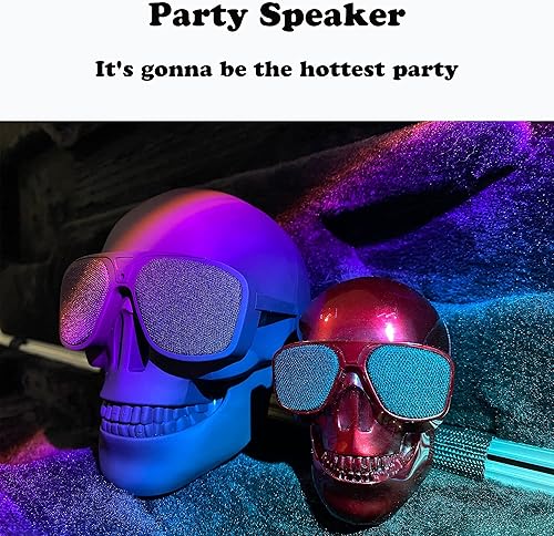 Miniatura 7 de Altavoz de calavera portátil Bluetooth Mini altavoces estéreo de graves compatible para PC de escritorio, portátil, teléfono móvilreproductor MP3MP4