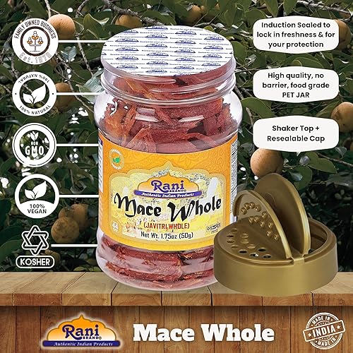 Vista 62 de Rani Mace Entero (Javathri), especia 3.5 onzas (3.53 oz) ~ Todo natural Vegano Apto para gluten, sin OMG Origen indio