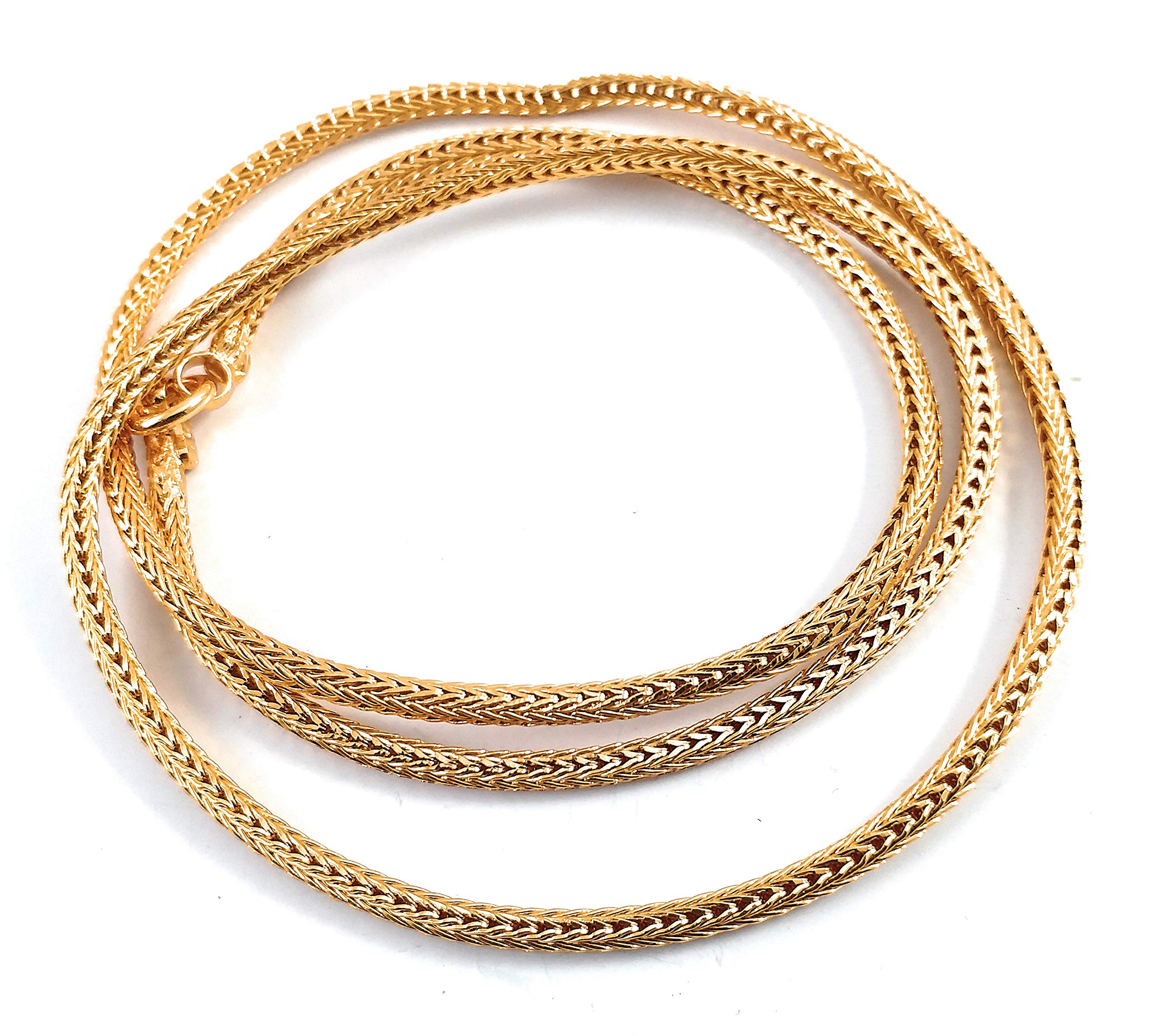 AFJ GOLD 1 Gram Micro Gold Plated Traditional Designer Fashion Jewellery Chain for Women & Girls (B07YDPV3CN) Amazon Price History, Amazon Price Tracker