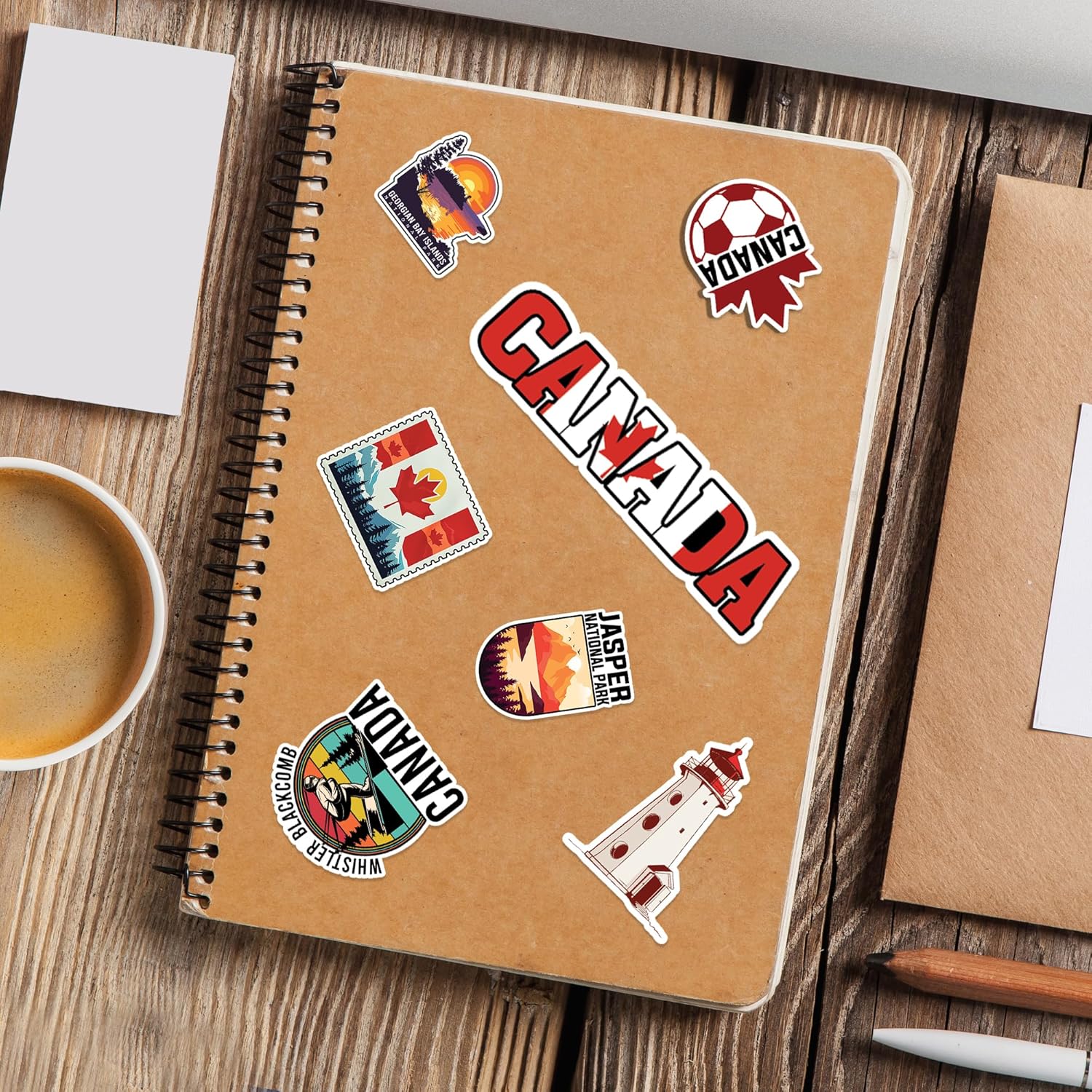 Canada Travel Stickers 50 Pieces Vinyl Waterproof Decal for Laptop Water Bottle Phone Car Window Bike Motorcycle Stakeboard Scrapbook Canadian Vacation Sticker Gifts - Image 6