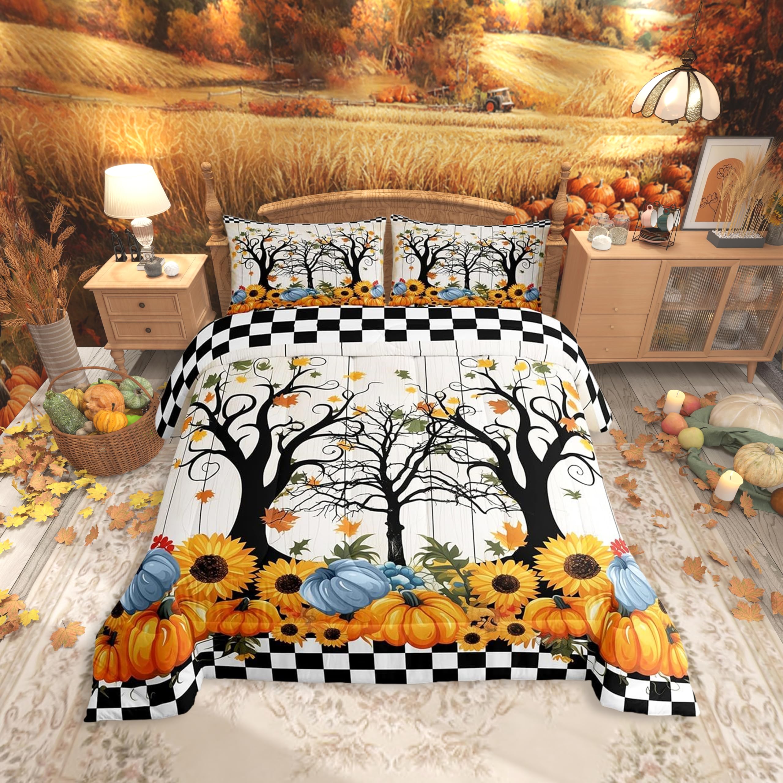 Parure de lit 3 pièces pour lit double pour éviter la chaleur nocturne en automne