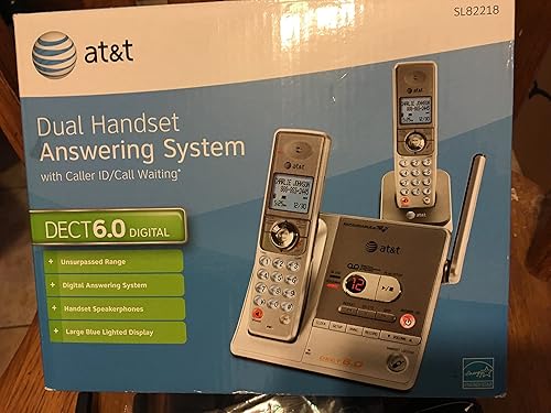 AT&T SL82218 DECT 6.0 Digital Dual Auricular Sistema de Contestación - Titanio y Carbonita