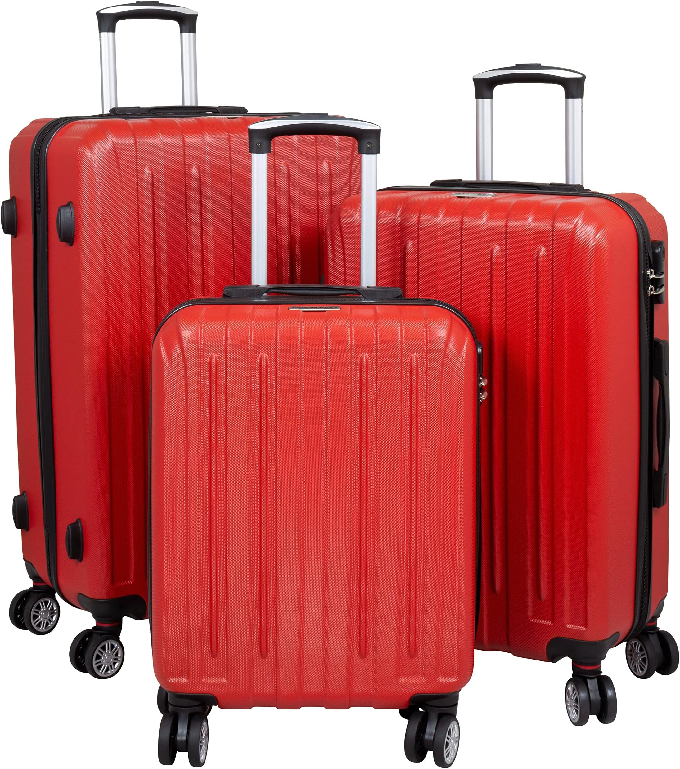 Trendyshop365 Reise-Koffer und Kofferset Hartschale Dallas 4 Räder Zahlenschloss