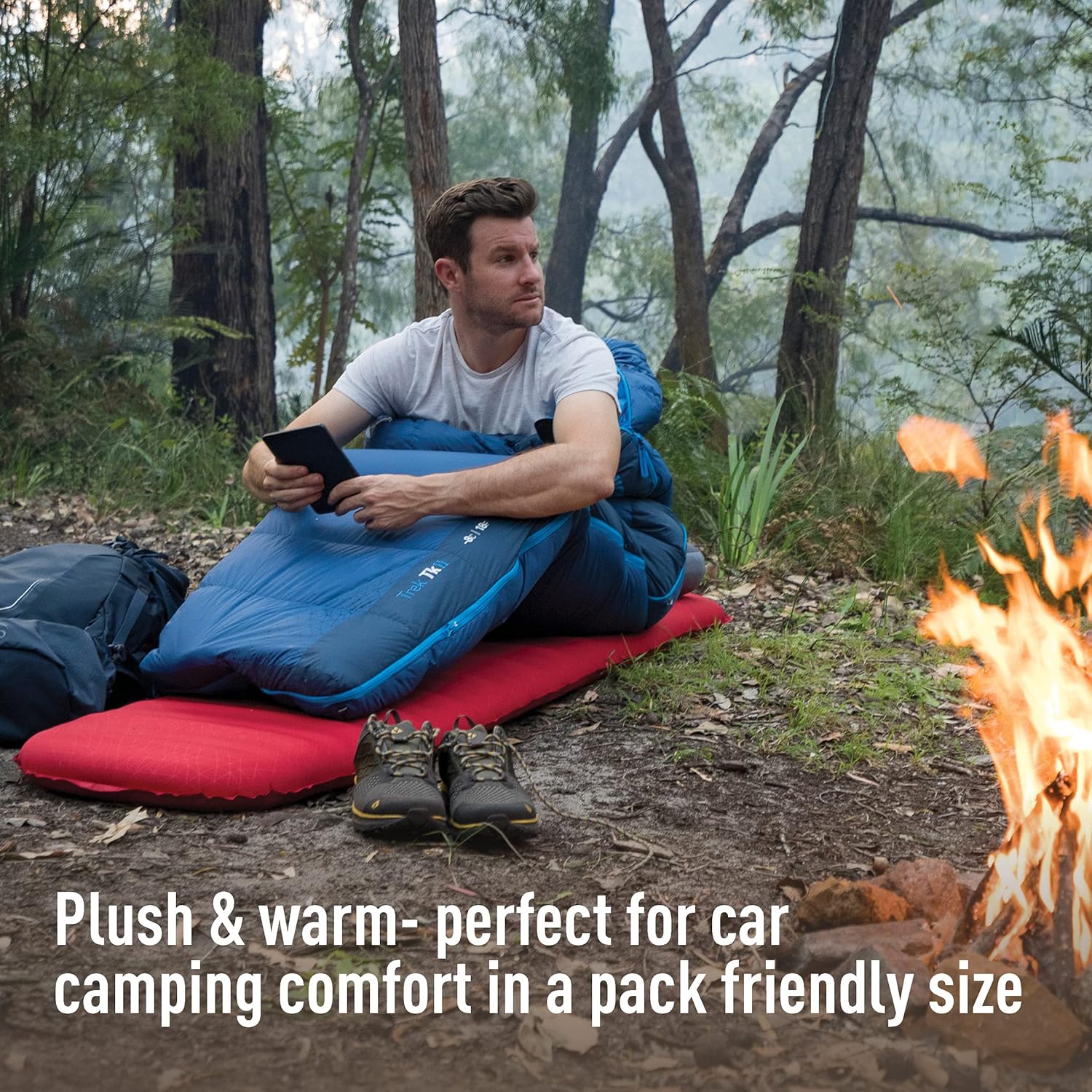 Sea to Summit Comfort Plus Self-Inflating Foam Sleeping Pad for Camping, Rectangular - Regular (72 x 25 x 3 inches) -2021