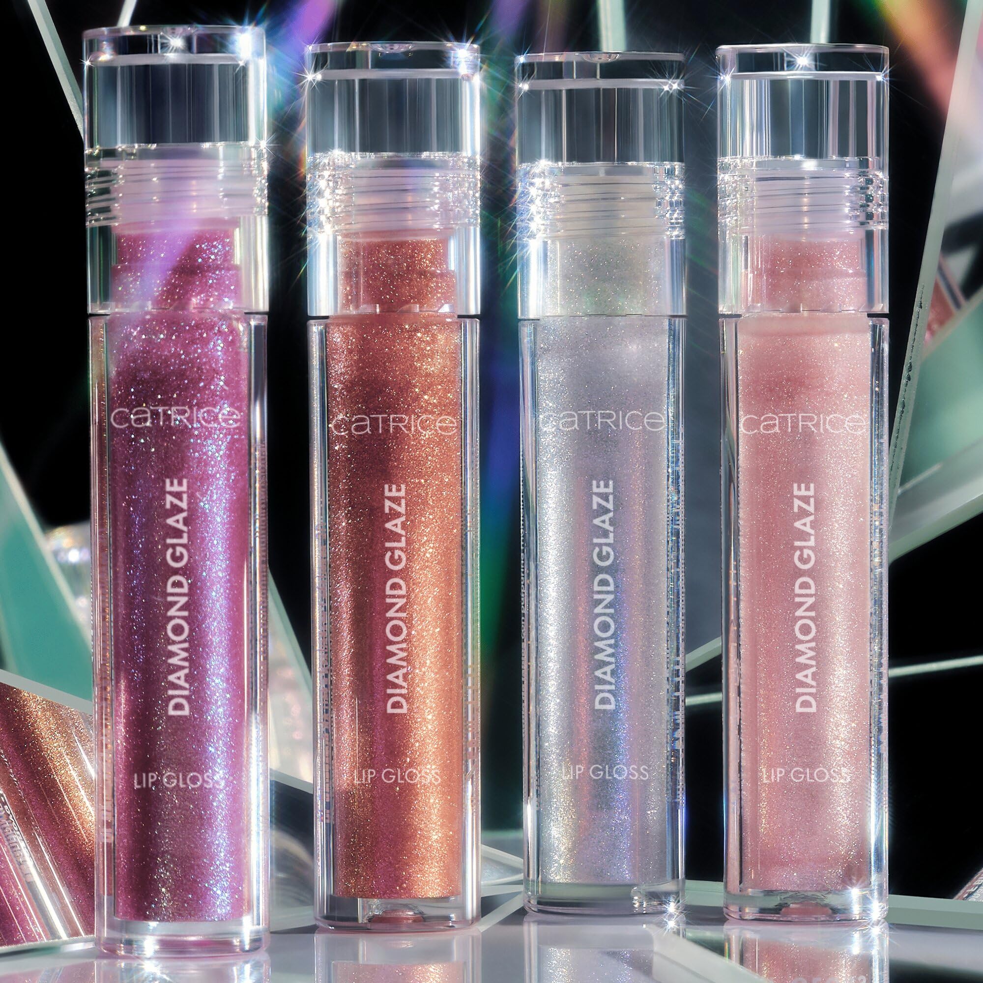 Catrice Brillo de labios Diamond Glaze, resultado inmediato, brillante, holográfico, escarchado (3ml)