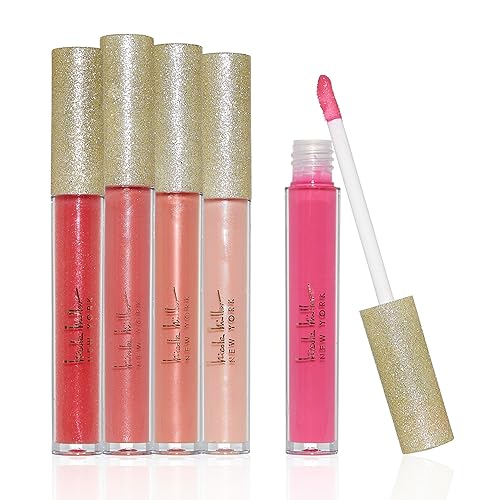 Vista 28 de Nicole Miller New York Beauty Concept - Juego de brillo de labios de 15 piezas, Glamorous Rosy Nude Shades - Beauty in Clear Bottles, 0.07 onzas