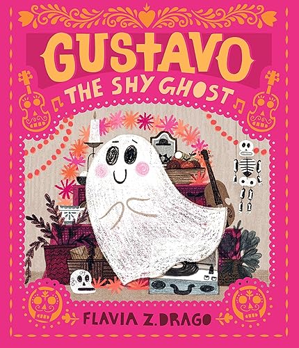 Miniatura 2 de Gustavo, El fantasma tímido de tapa dura por Flavia Z Drago, marioneta de mano de peluche y páginas de actividades (un juego de regalo de ser