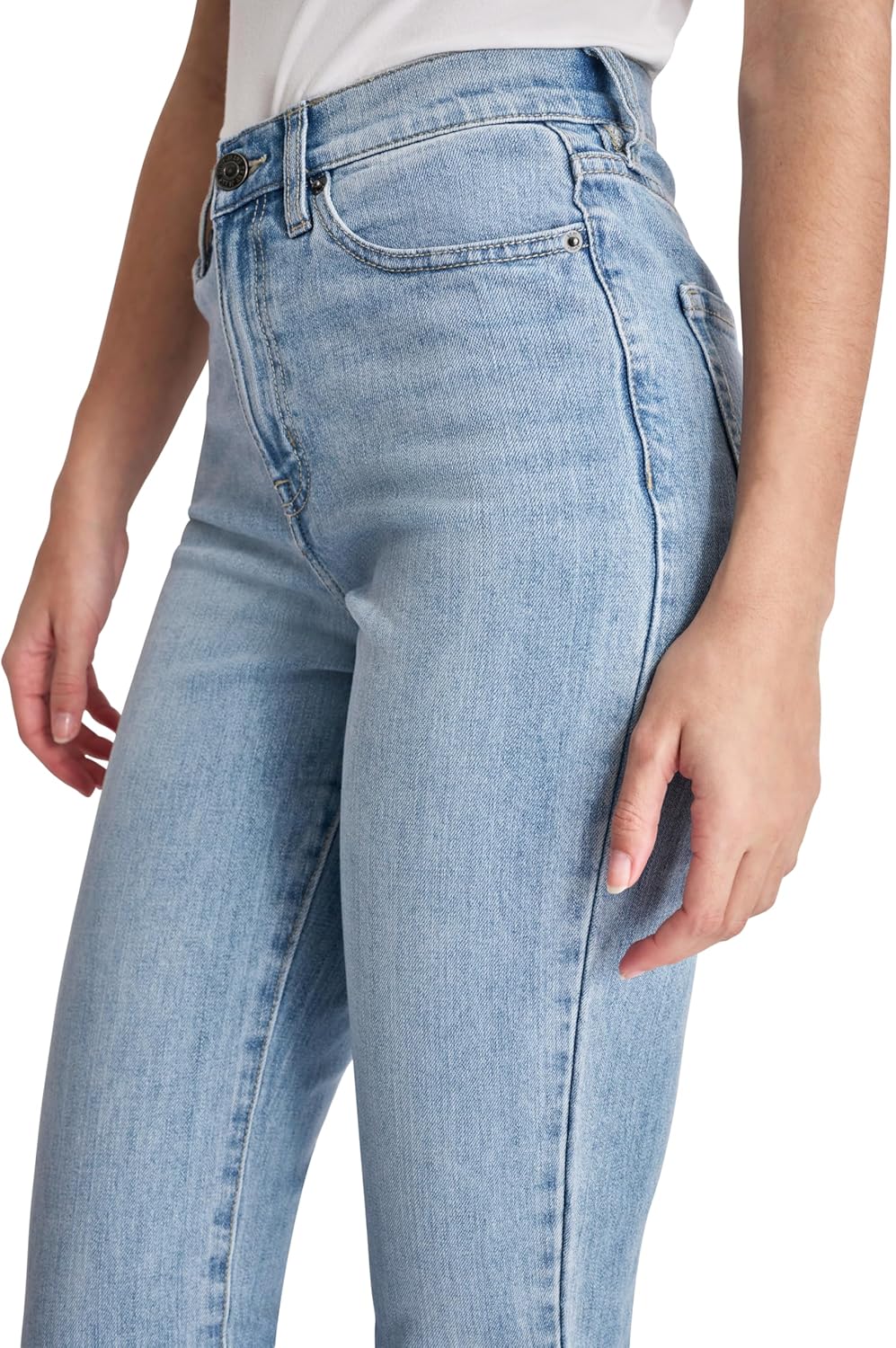 DKNY Womens Slim Straight Crop Jeans - Image 5
