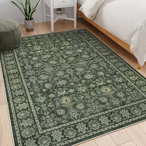 Miniatura 54 de LIVEBOX Alfombra lavable de 2 x 3 pulgadas, tapete pequeño para puerta de interior, tapete bohemio de pelo bajo para cocina, tapete envejecido